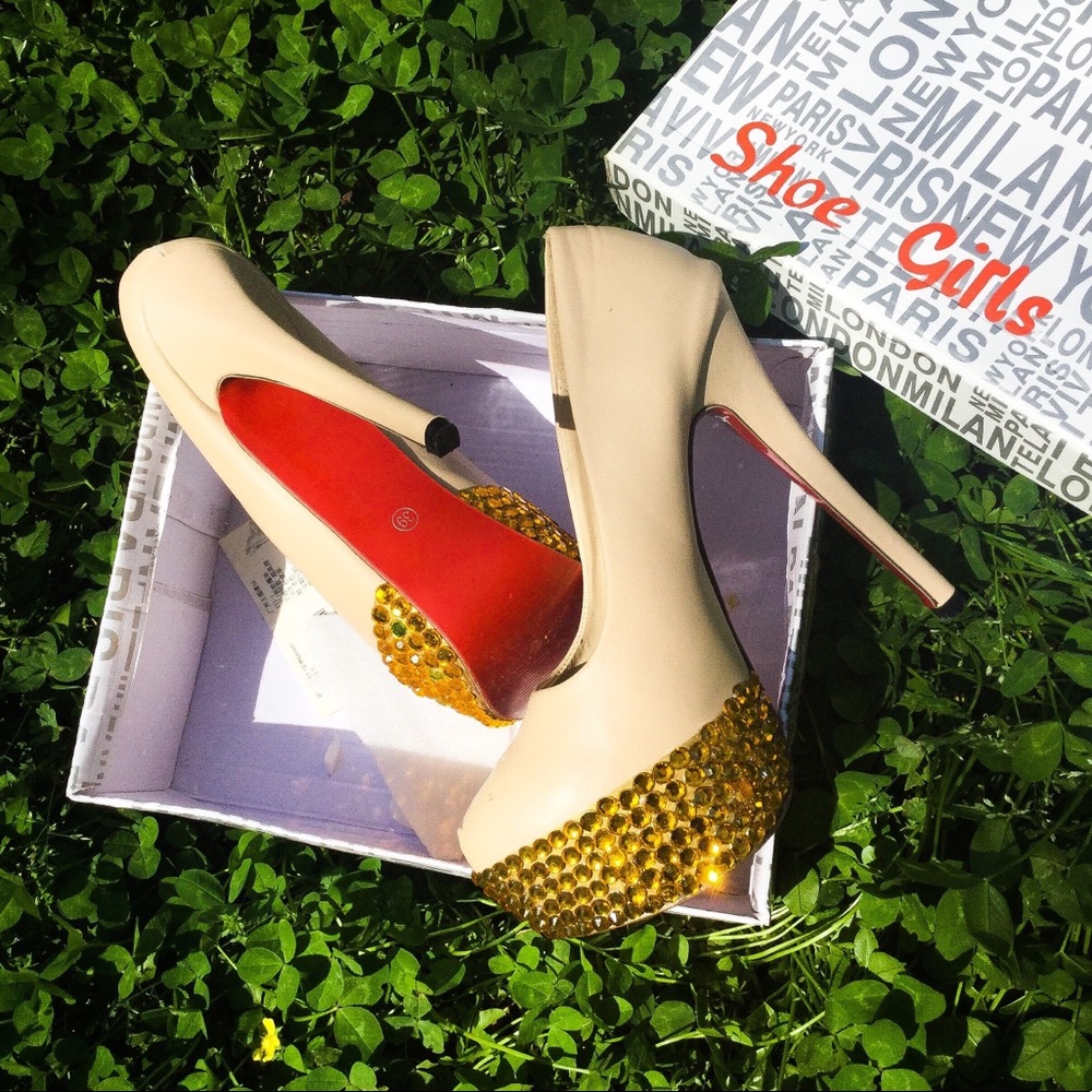 Red bottom platform heels